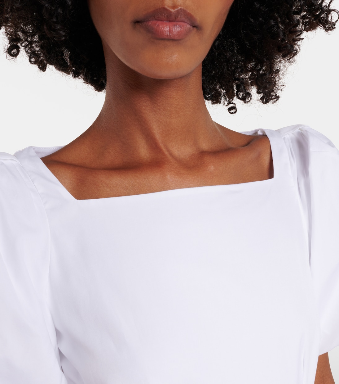 Puff-sleeve cotton poplin midi dress | Simone Rocha