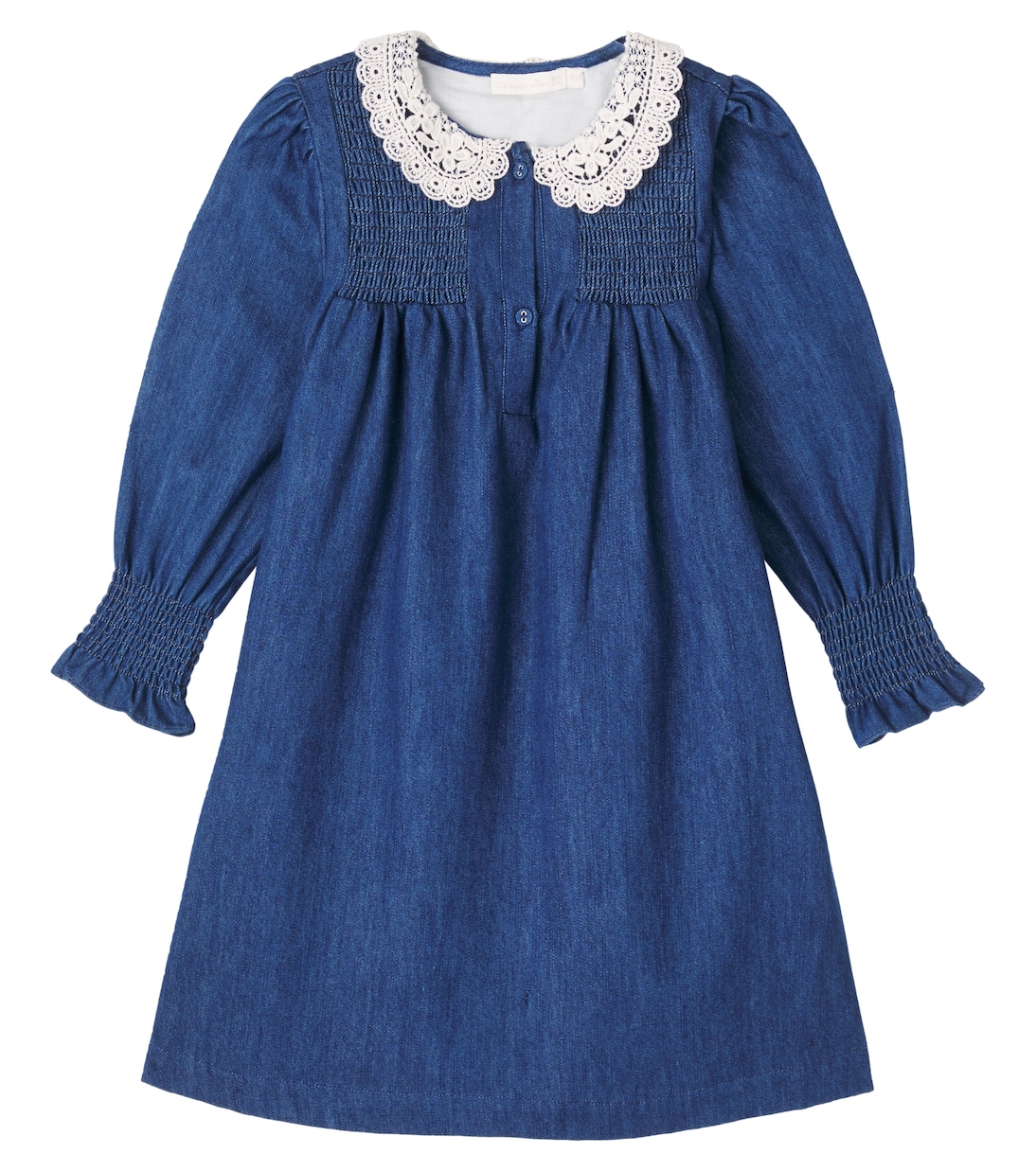 Loredana shirred denim dress | C'era Una Volta
