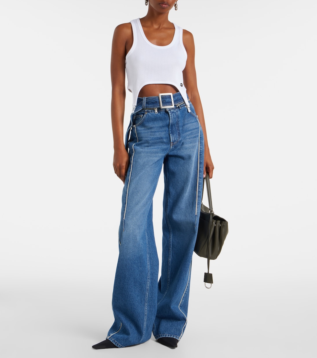 Ribbed-knit cotton jersey bra top | Jean Paul Gaultier