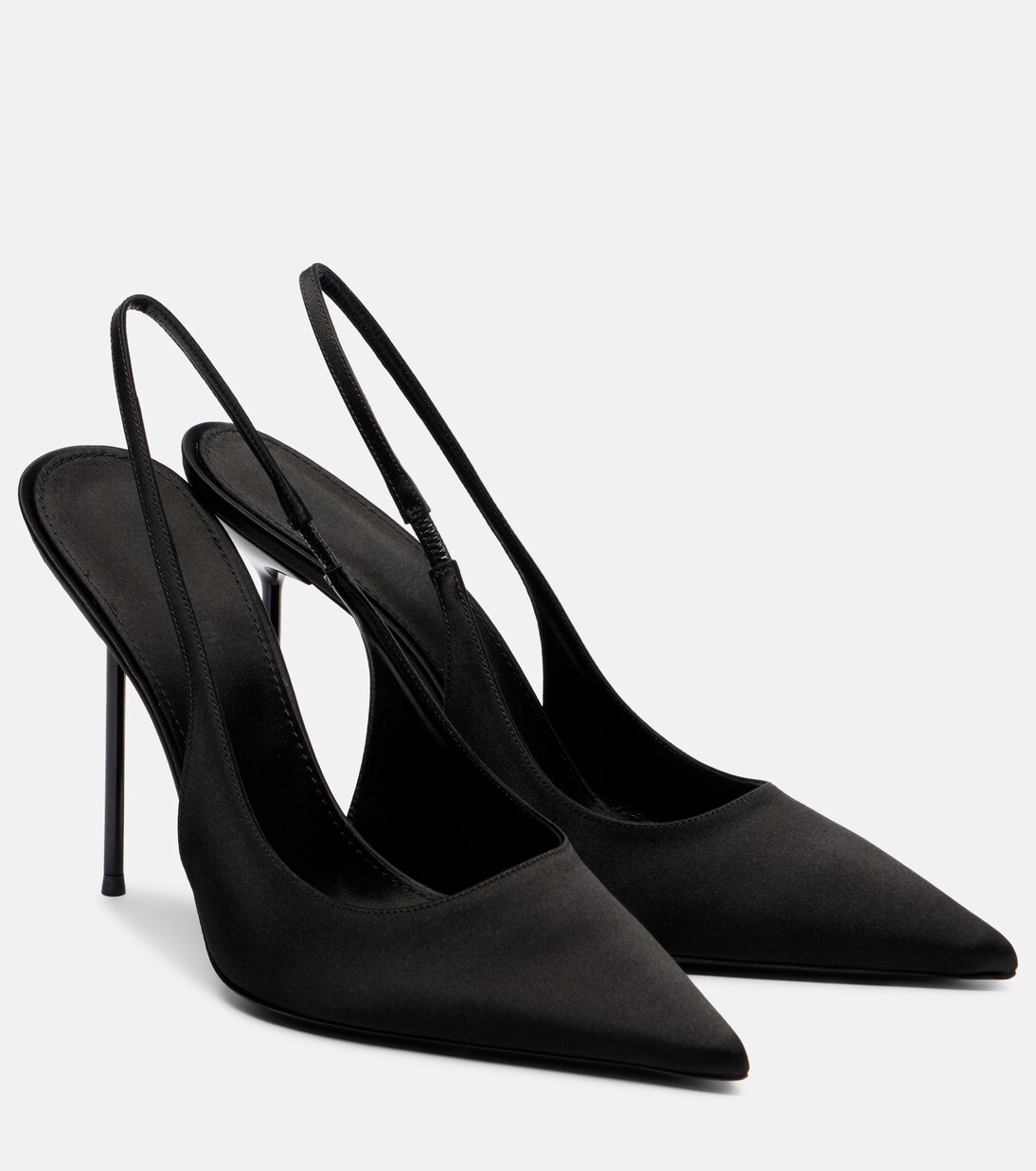 Lidia 105 satin slingback pumps | Paris Texas