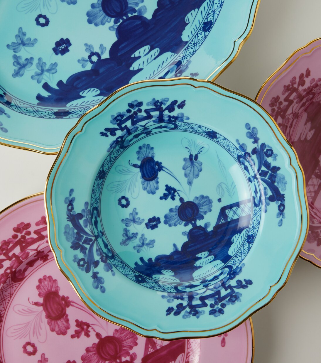 Plato hondo Oriente Italiano de porcelana | Ginori 1735