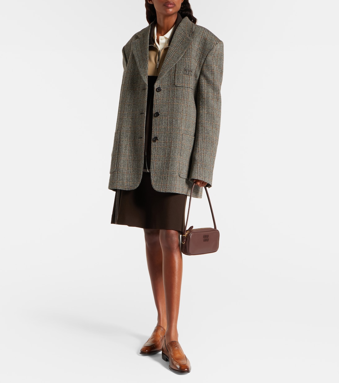 Leather shoulder bag | Miu Miu