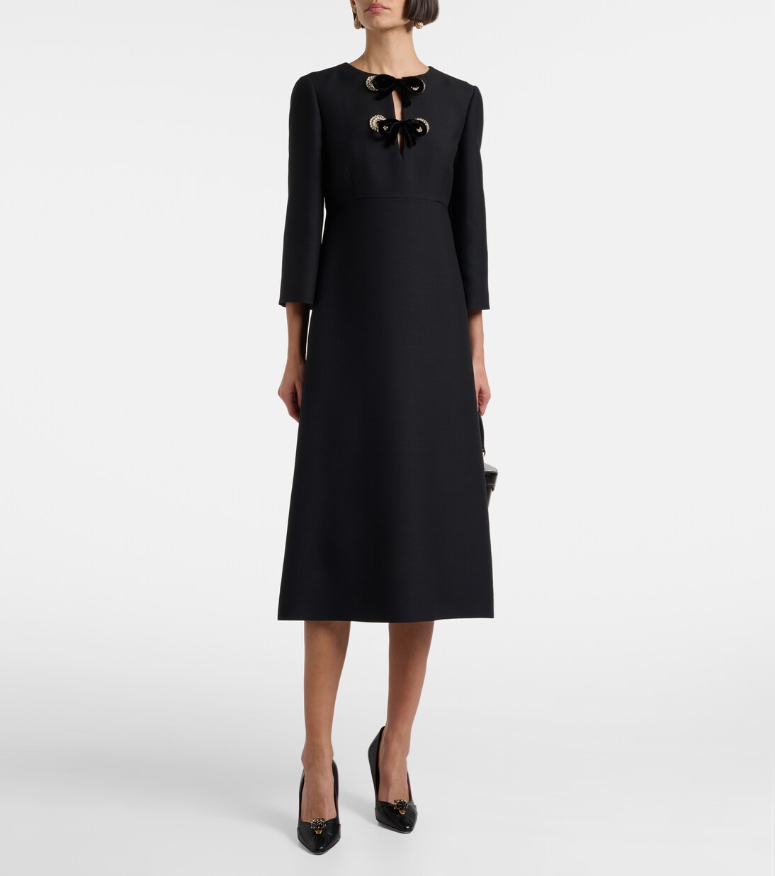 Crepe Couture embellished midi dress | Valentino