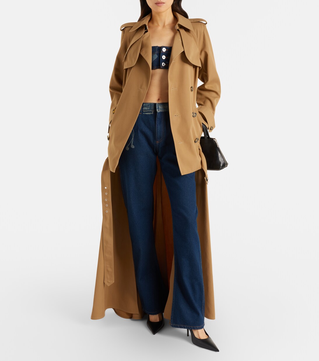 Printed mid-rise wide-leg jeans | Jean Paul Gaultier