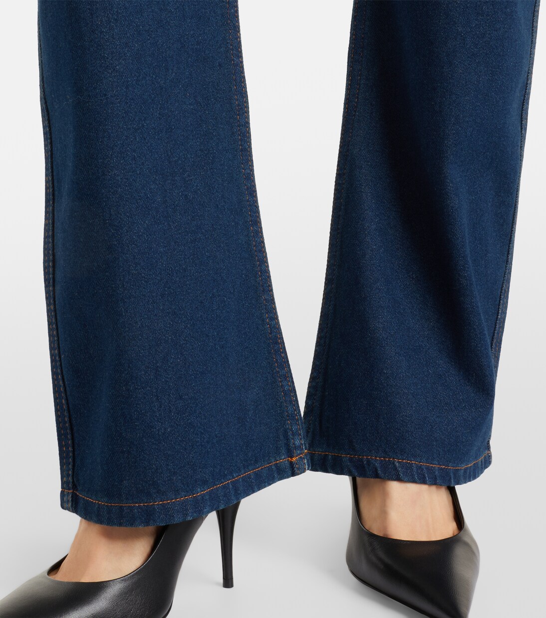 Printed mid-rise wide-leg jeans | Jean Paul Gaultier
