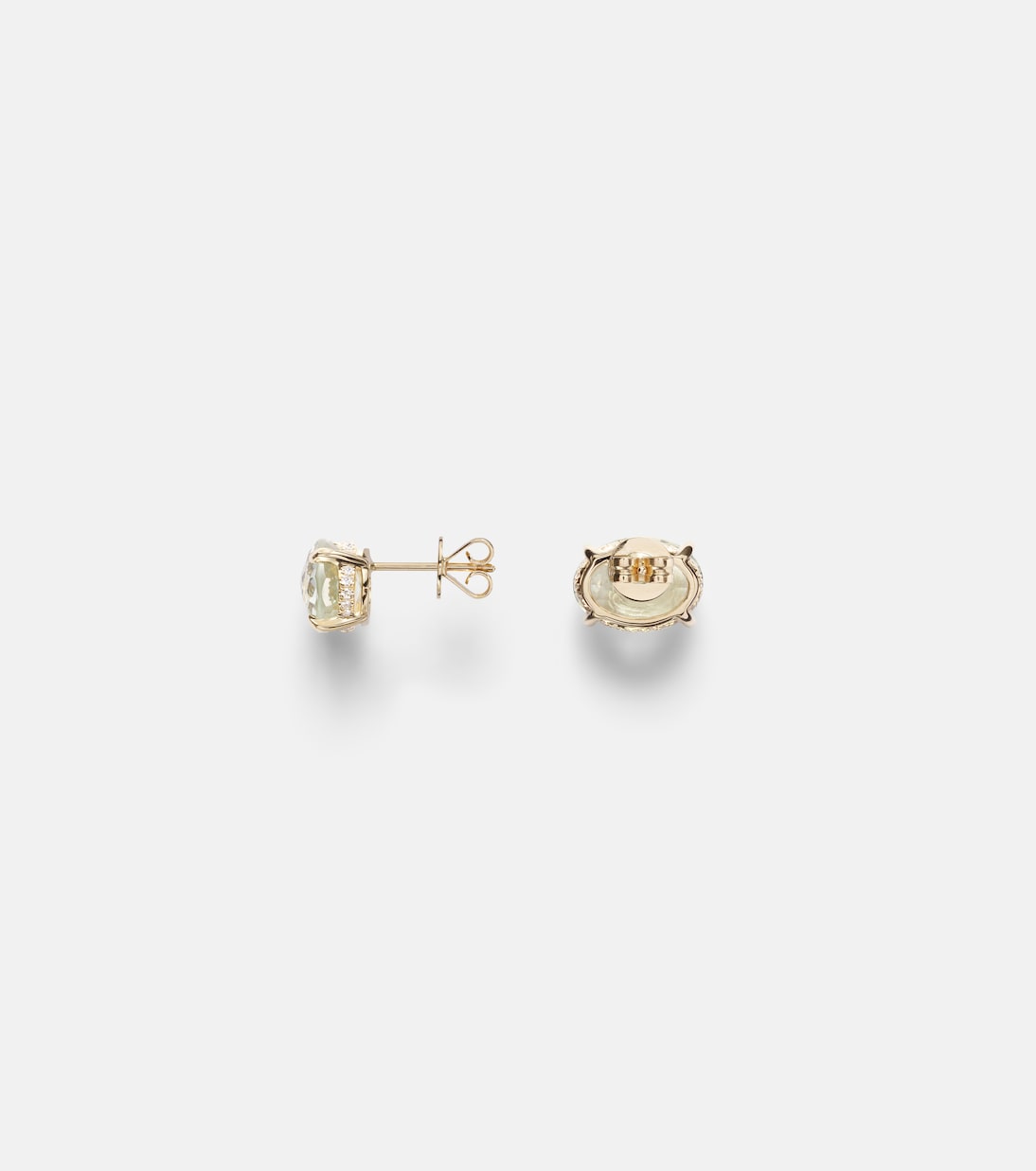 18kt gold earrings with amethyst and diamonds | Shay Jewelry
