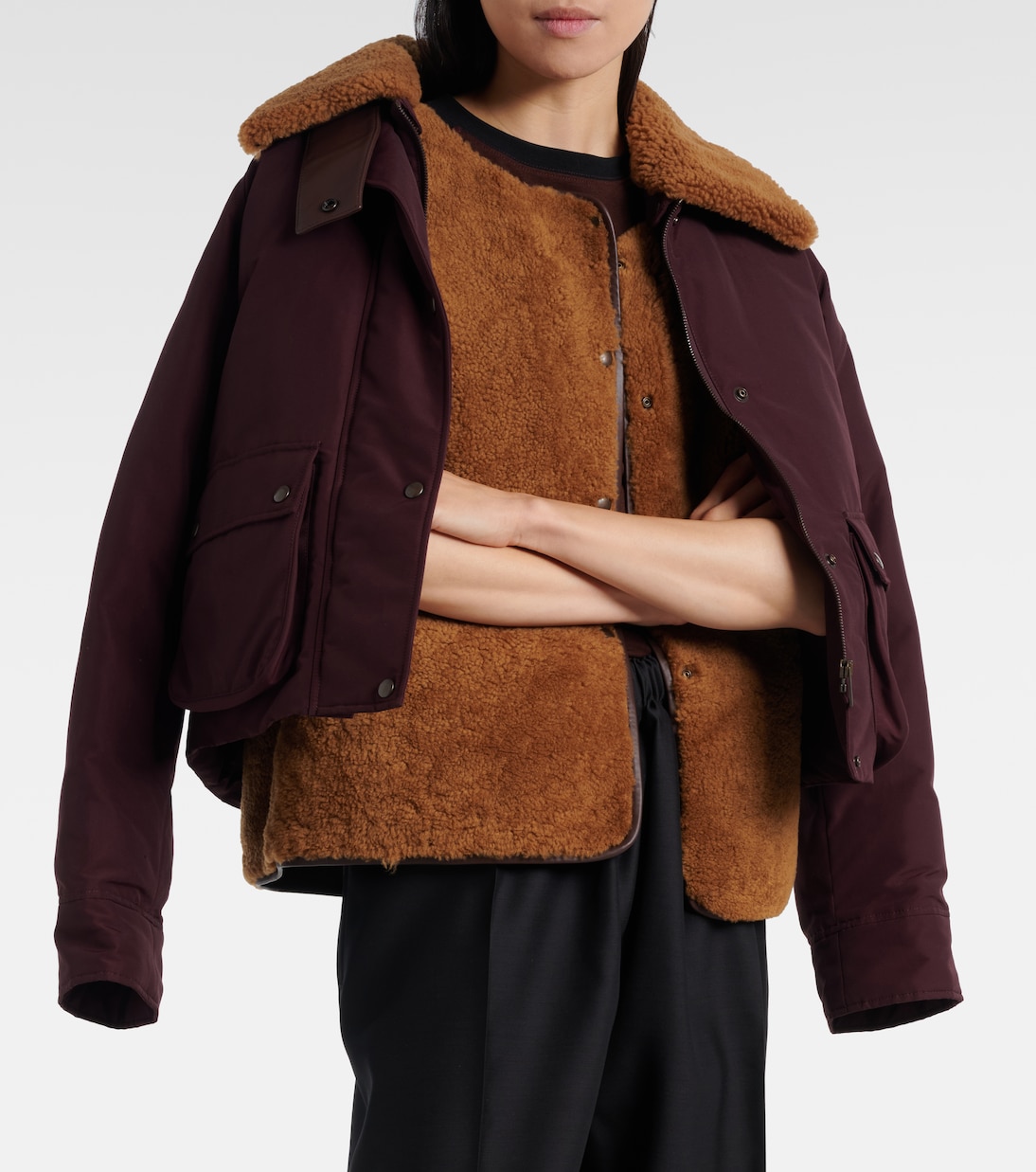 Wattierte Jacke mit Shearling | Loewe