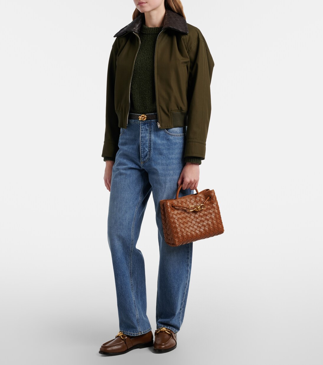 Andiamo Small Intrecciato leather tote bag | Bottega Veneta