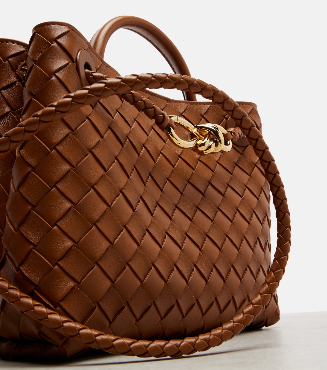 Andiamo Small Intrecciato leather tote bag | Bottega Veneta