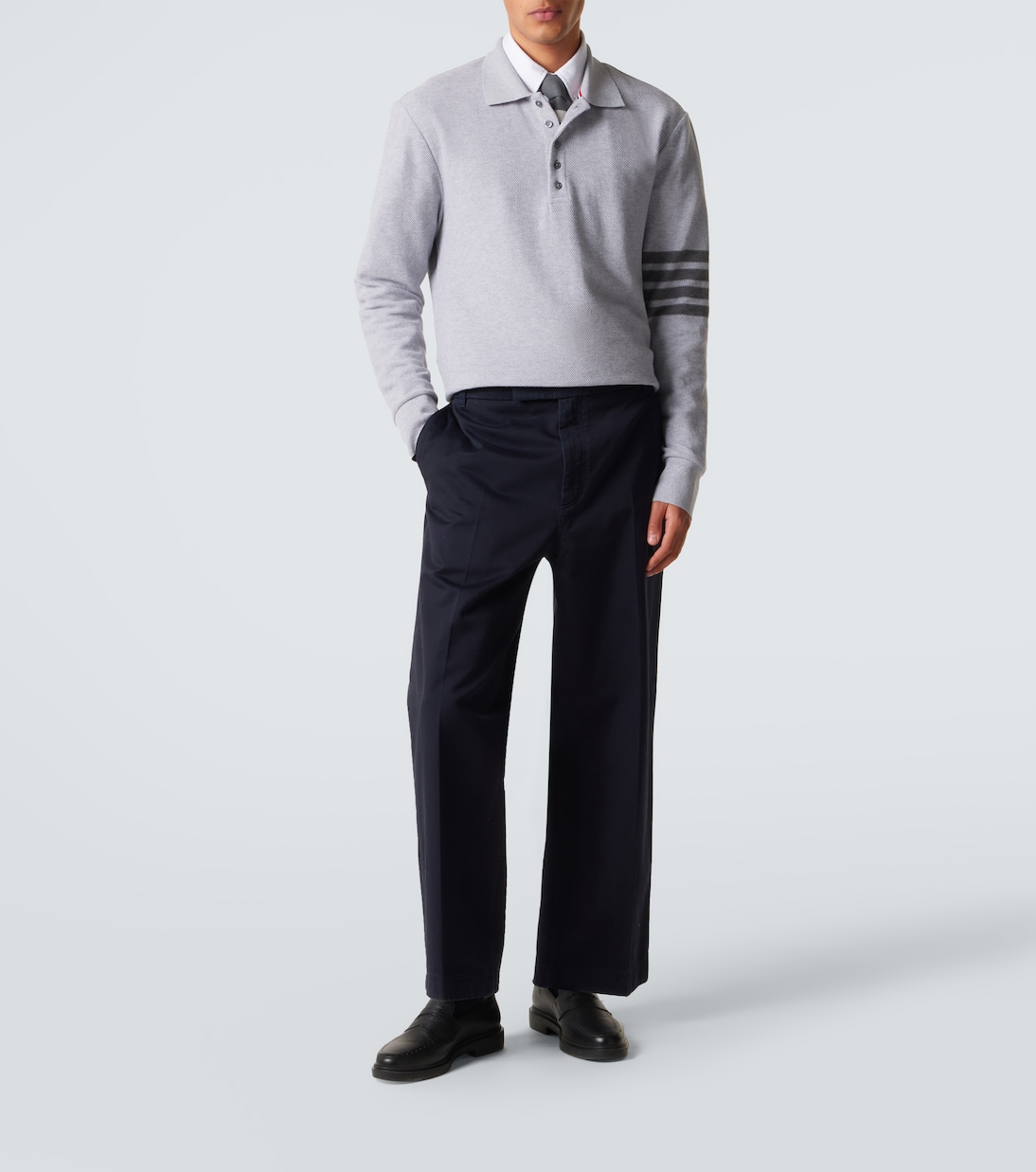 4-Bar cotton piqué polo shirt | Thom Browne