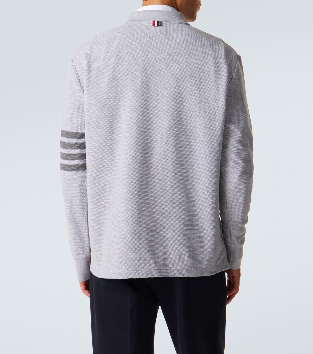 4-Bar cotton piqué polo shirt | Thom Browne