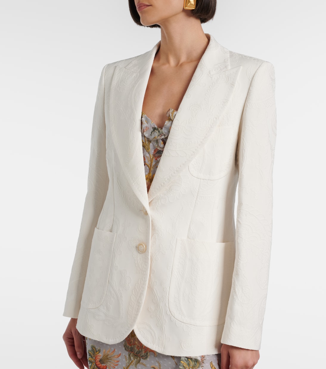 Blazer en mezcla de algodón bordado | Etro