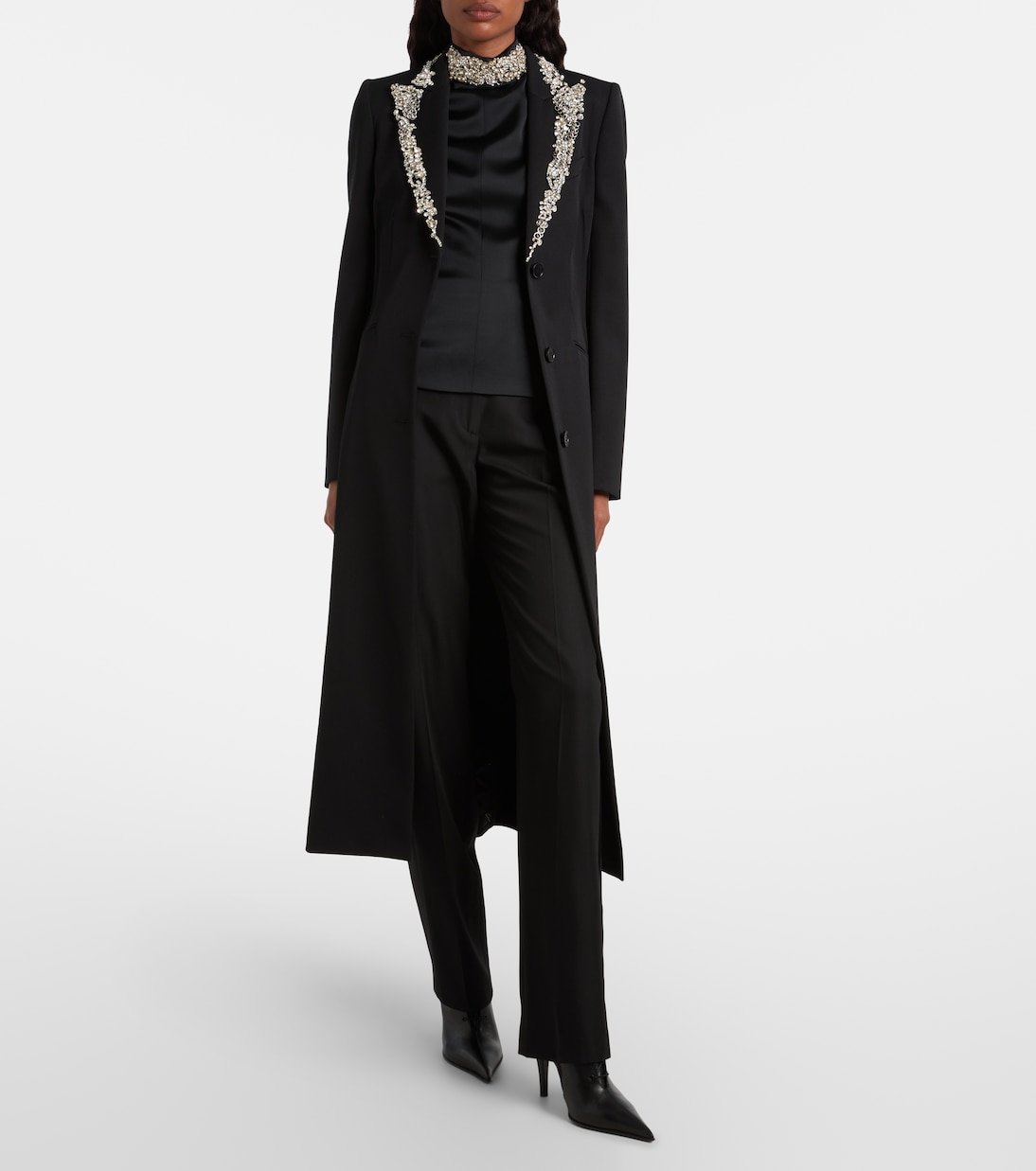 缀饰羊毛大衣 | McQueen