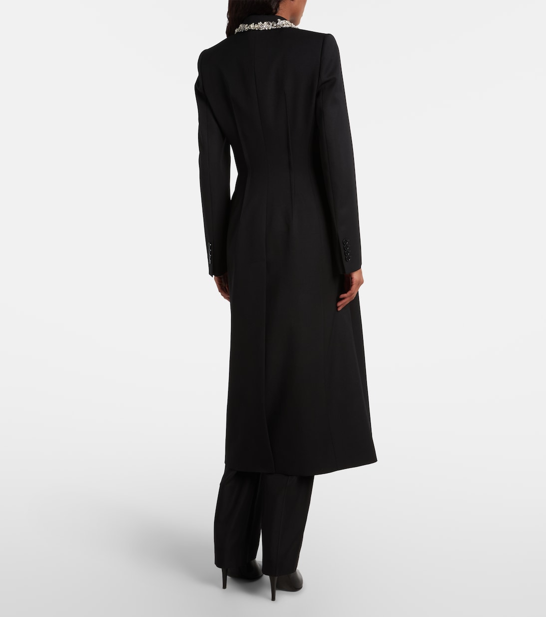 缀饰羊毛大衣 | McQueen