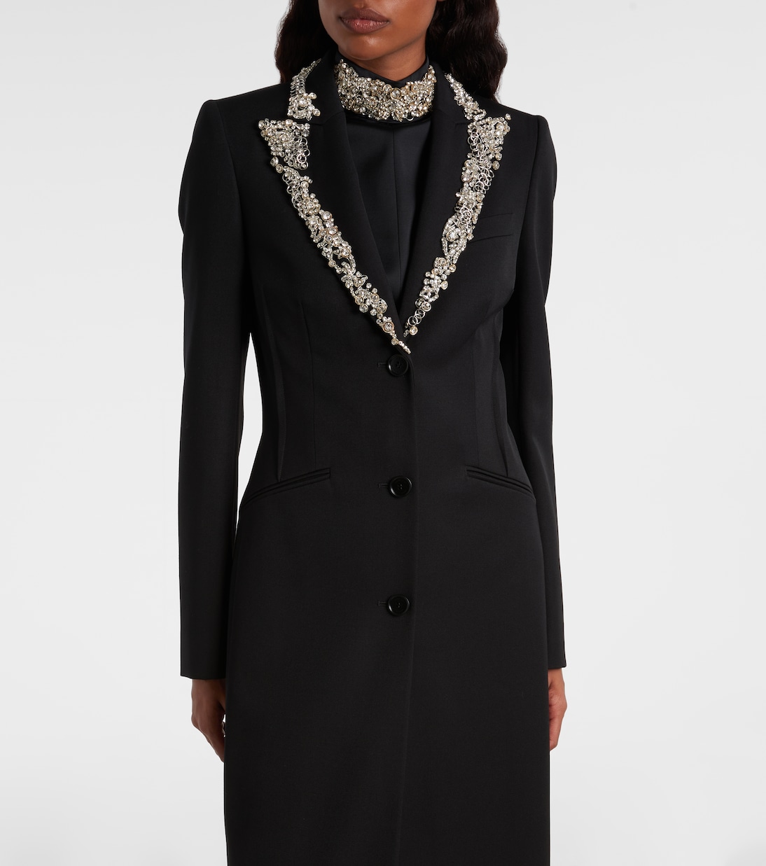 缀饰羊毛大衣 | McQueen