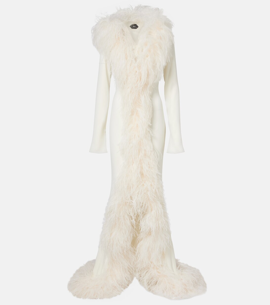 Bridal Robe Hollywood mit Federn | Taller Marmo