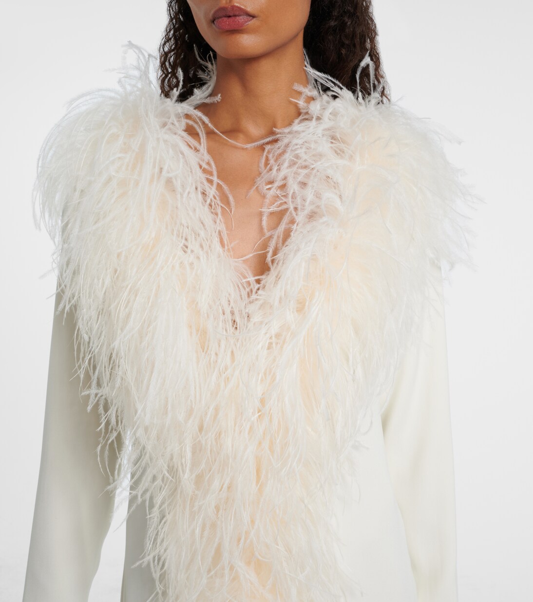 Bridal Robe Hollywood mit Federn | Taller Marmo