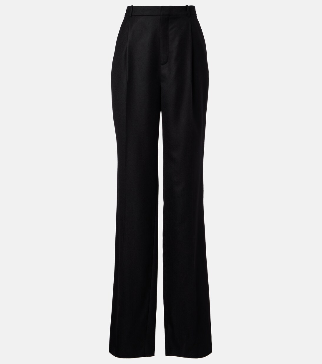 High-rise cashmere straight pants | Saint Laurent