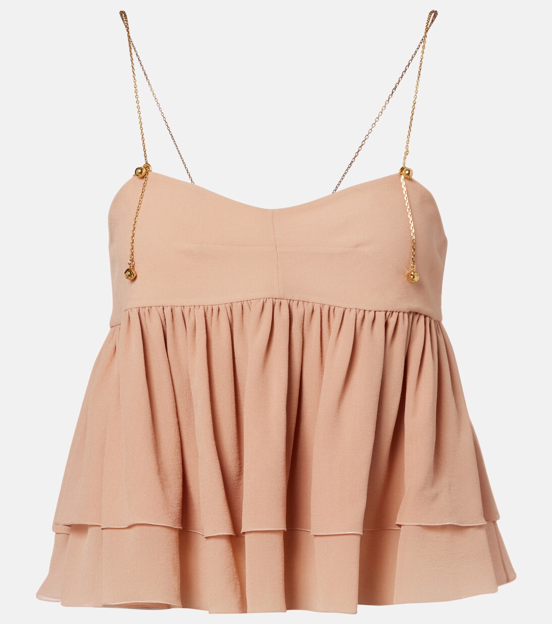 Gathered silk top | Chloé