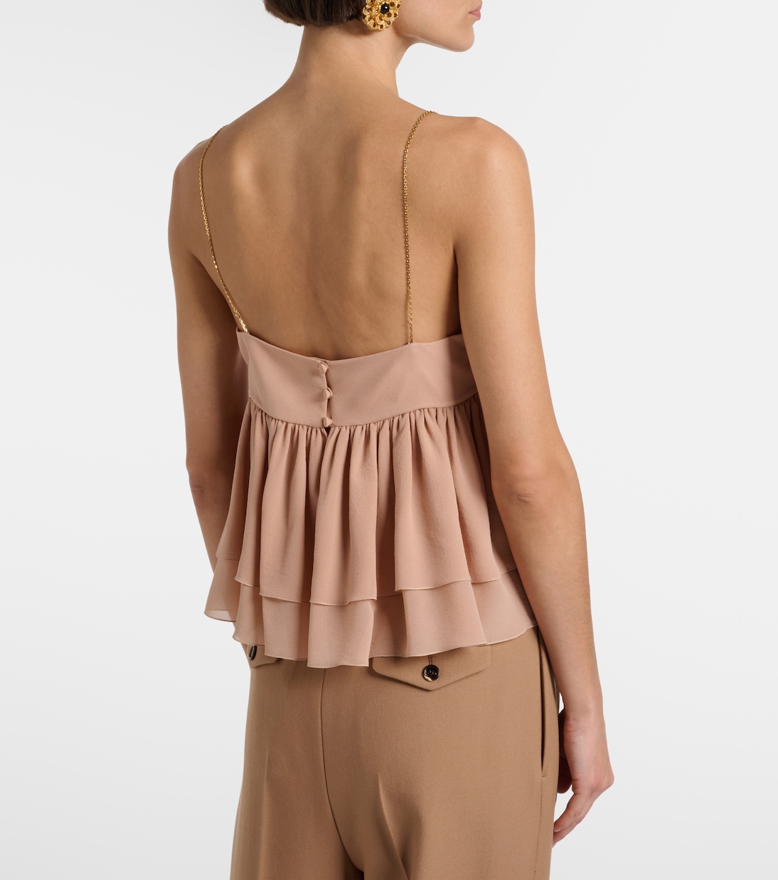 Gathered silk top | Chloé