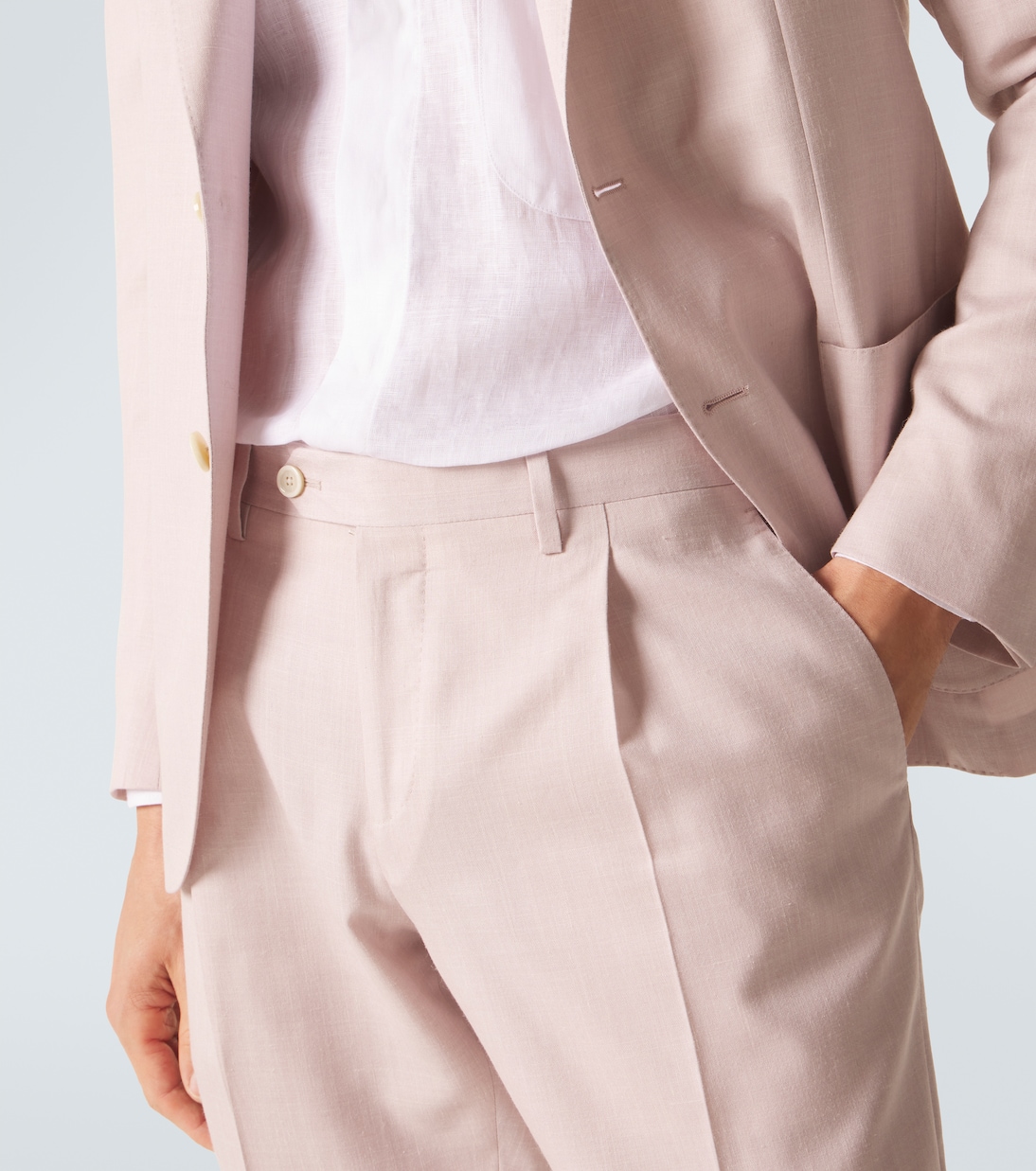 Wool, silk, and linen suit | Lardini