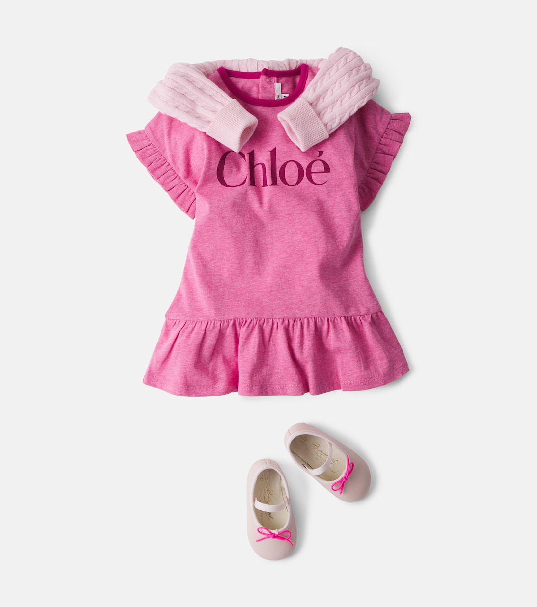 Baby logo cotton dress | Chloé Kids