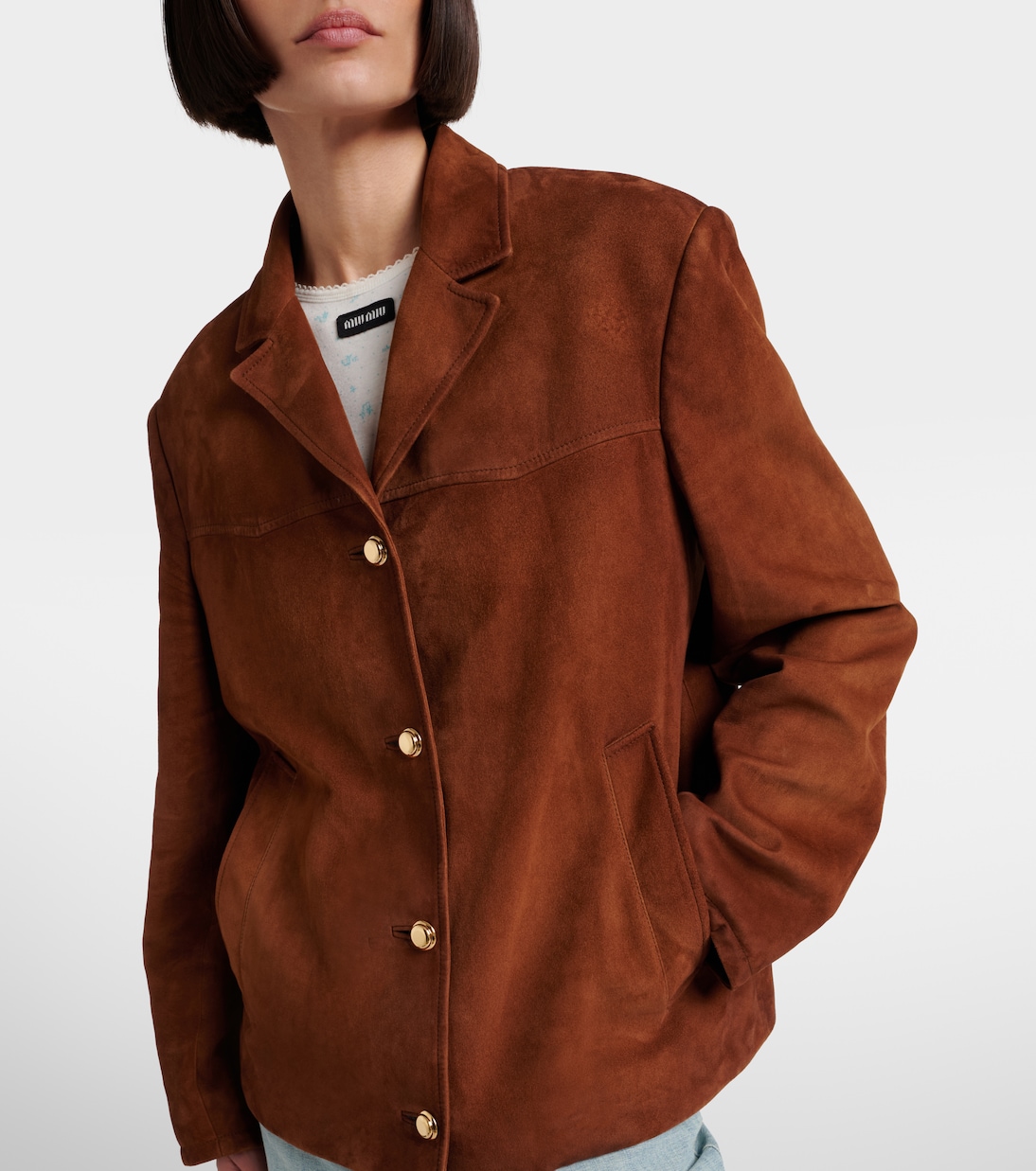 Suede jacket | Miu Miu