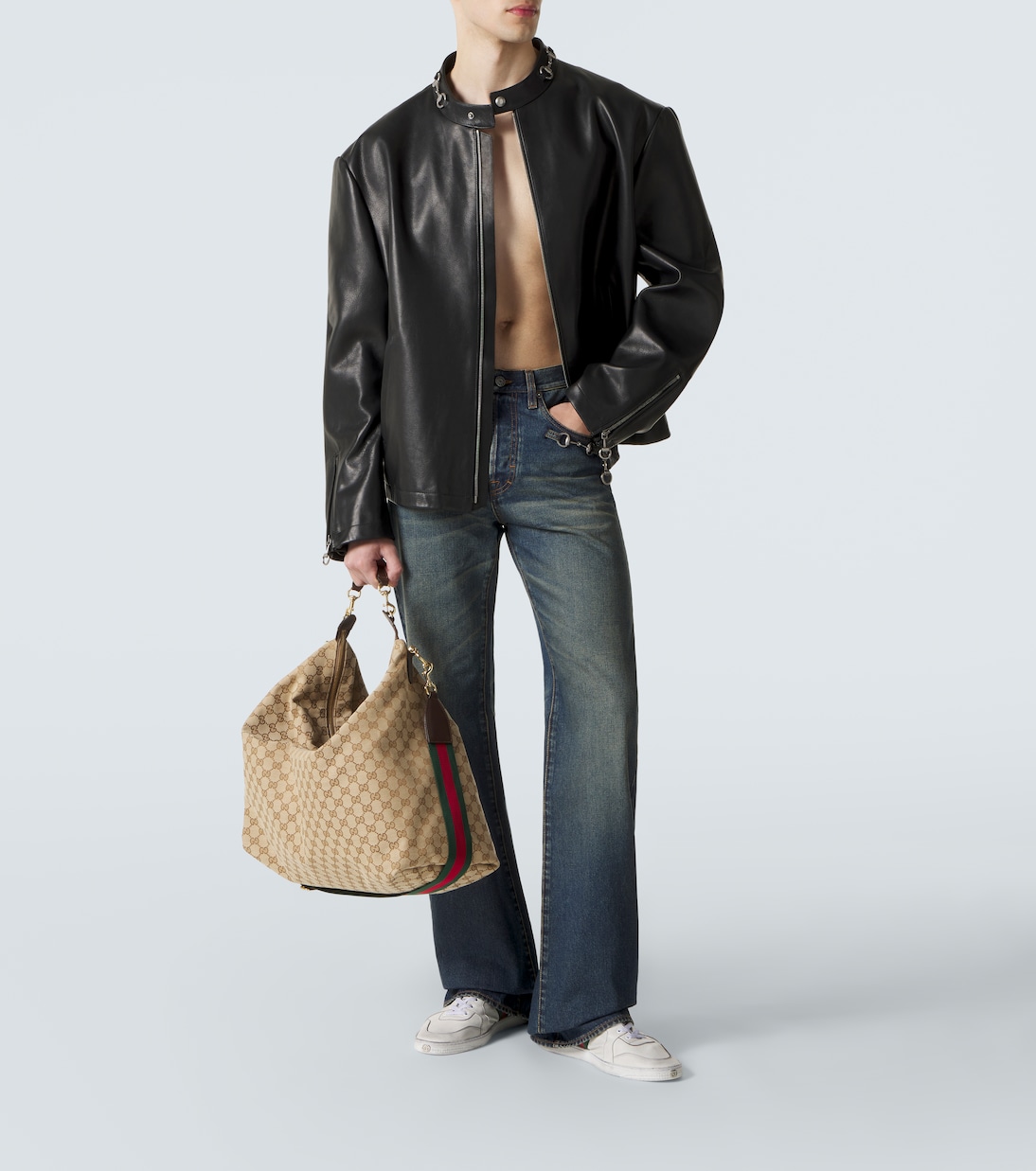 Horsebit leather jacket | Gucci