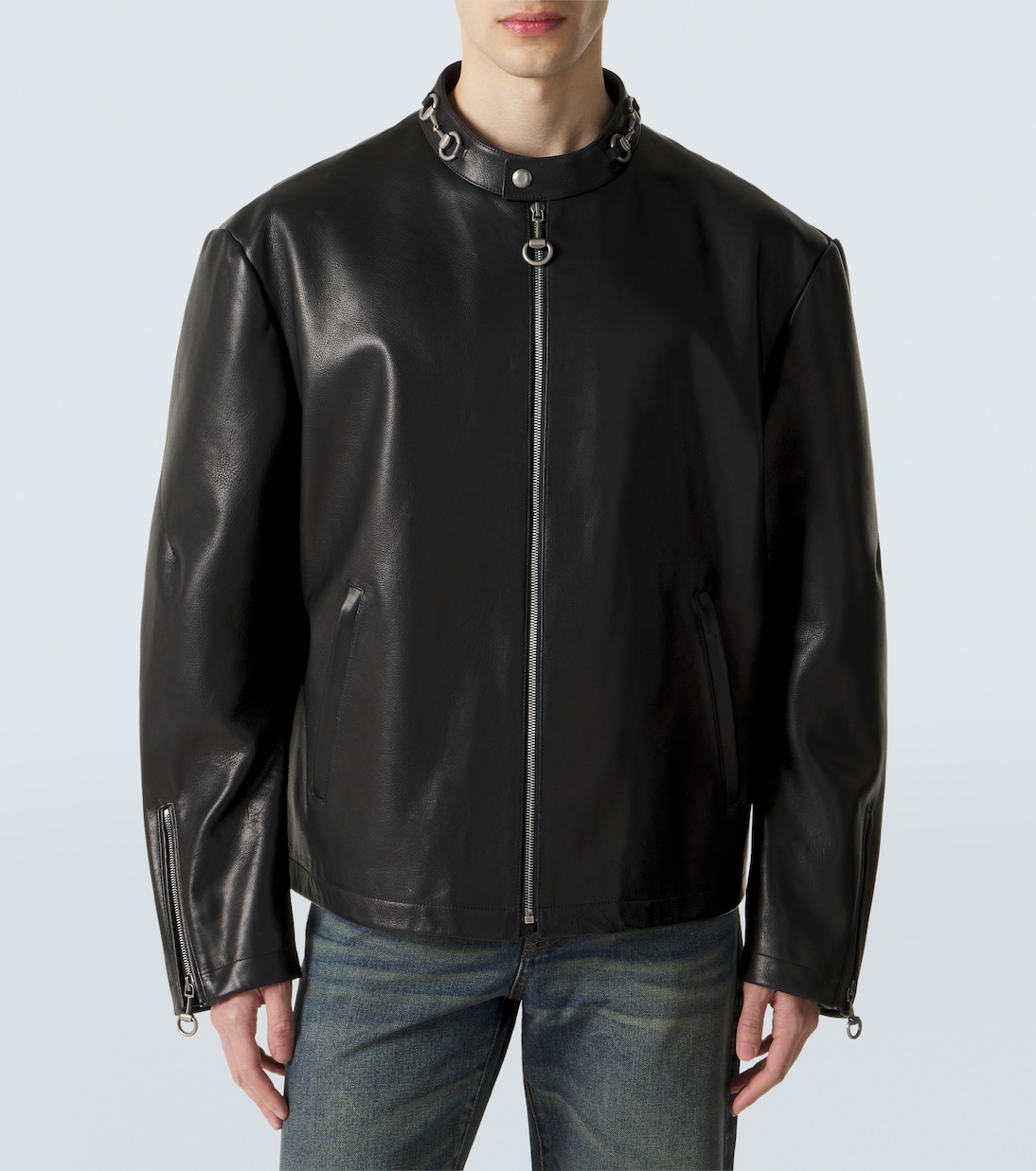 Horsebit leather jacket | Gucci