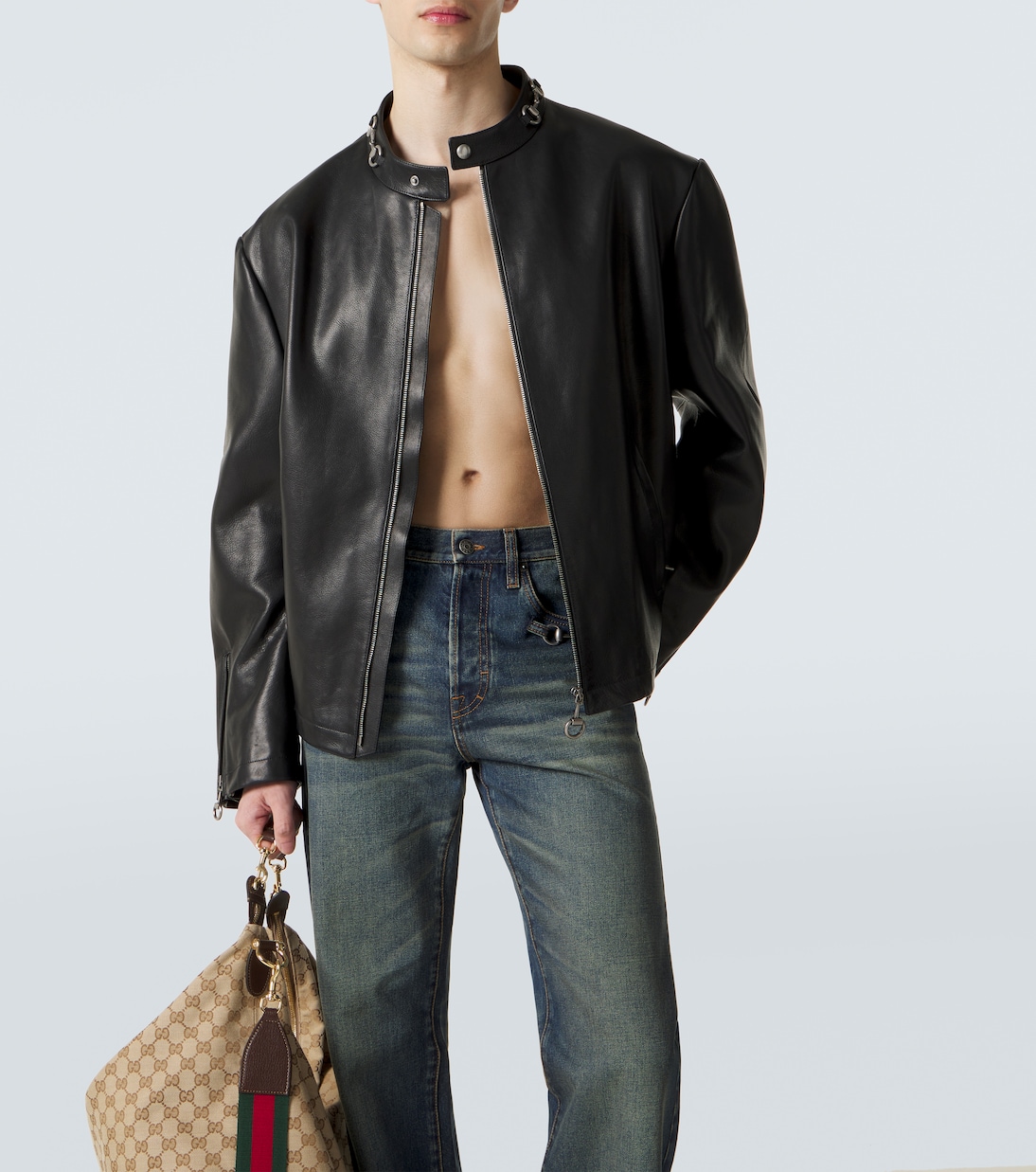 Horsebit leather jacket | Gucci