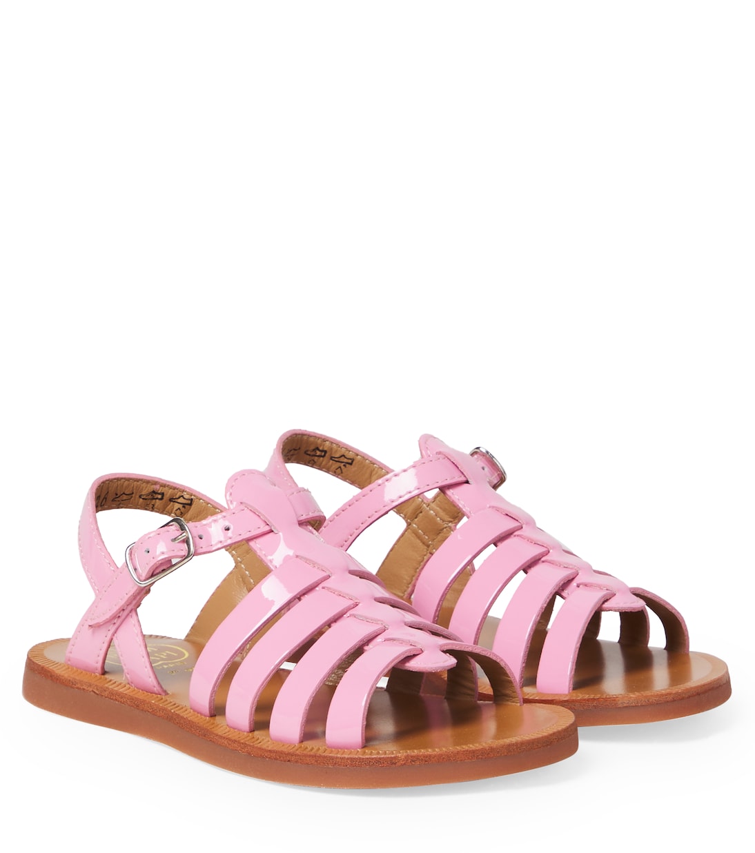 Sandalen Plagette Strap aus Lackleder | Pom d'Api