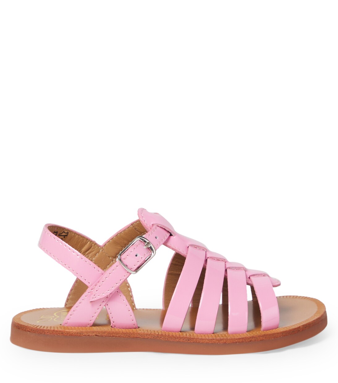 Sandalen Plagette Strap aus Lackleder | Pom d'Api