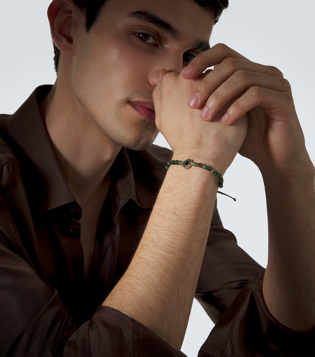 Orbit 9kt white gold (375/1000) and sterling silver (925) with gemstones | Ileana Makri