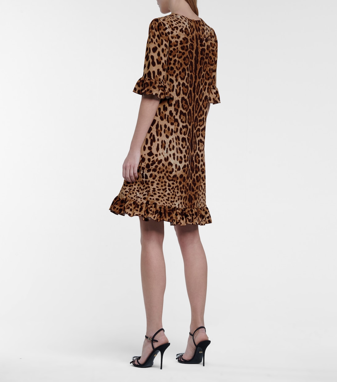 Leopard-print cady minidress | Dolce&Gabbana