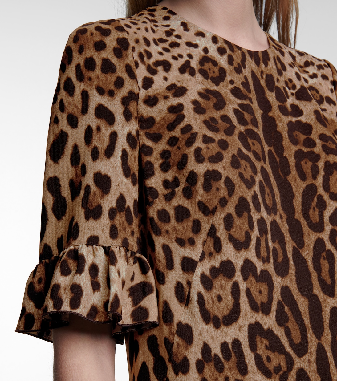 Leopard-print cady minidress | Dolce&Gabbana