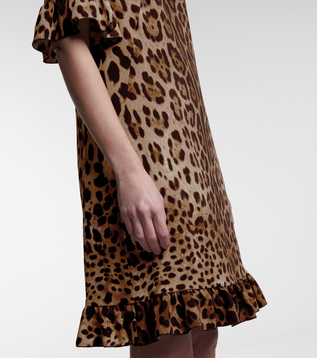 Leopard-print cady minidress | Dolce&Gabbana