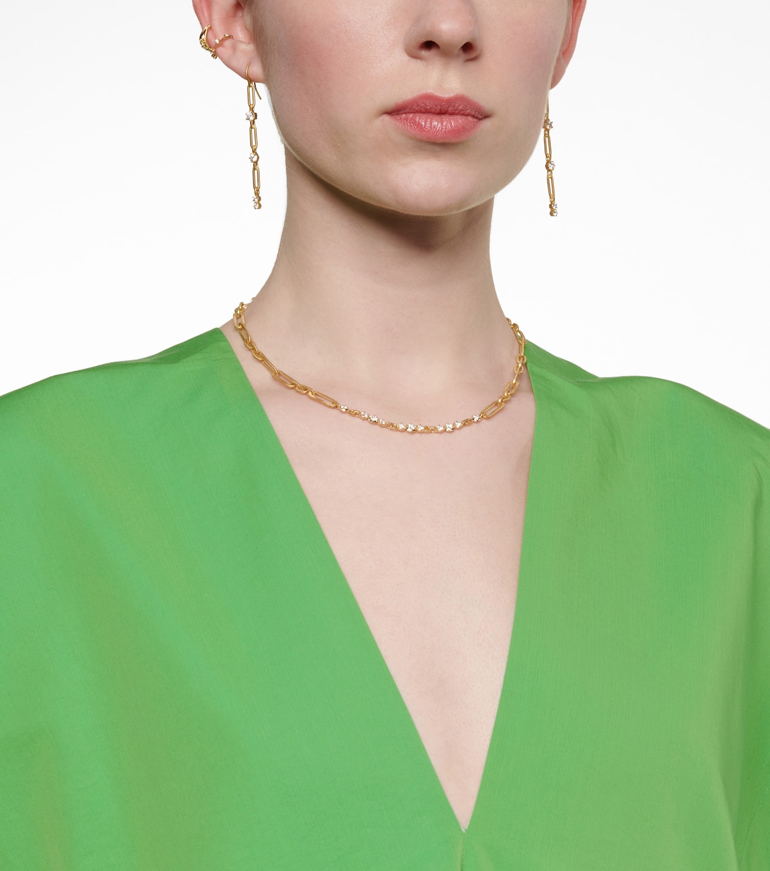 Boucle d’oreille unique Kismet en or 18 ct et diamants | Jade Trau