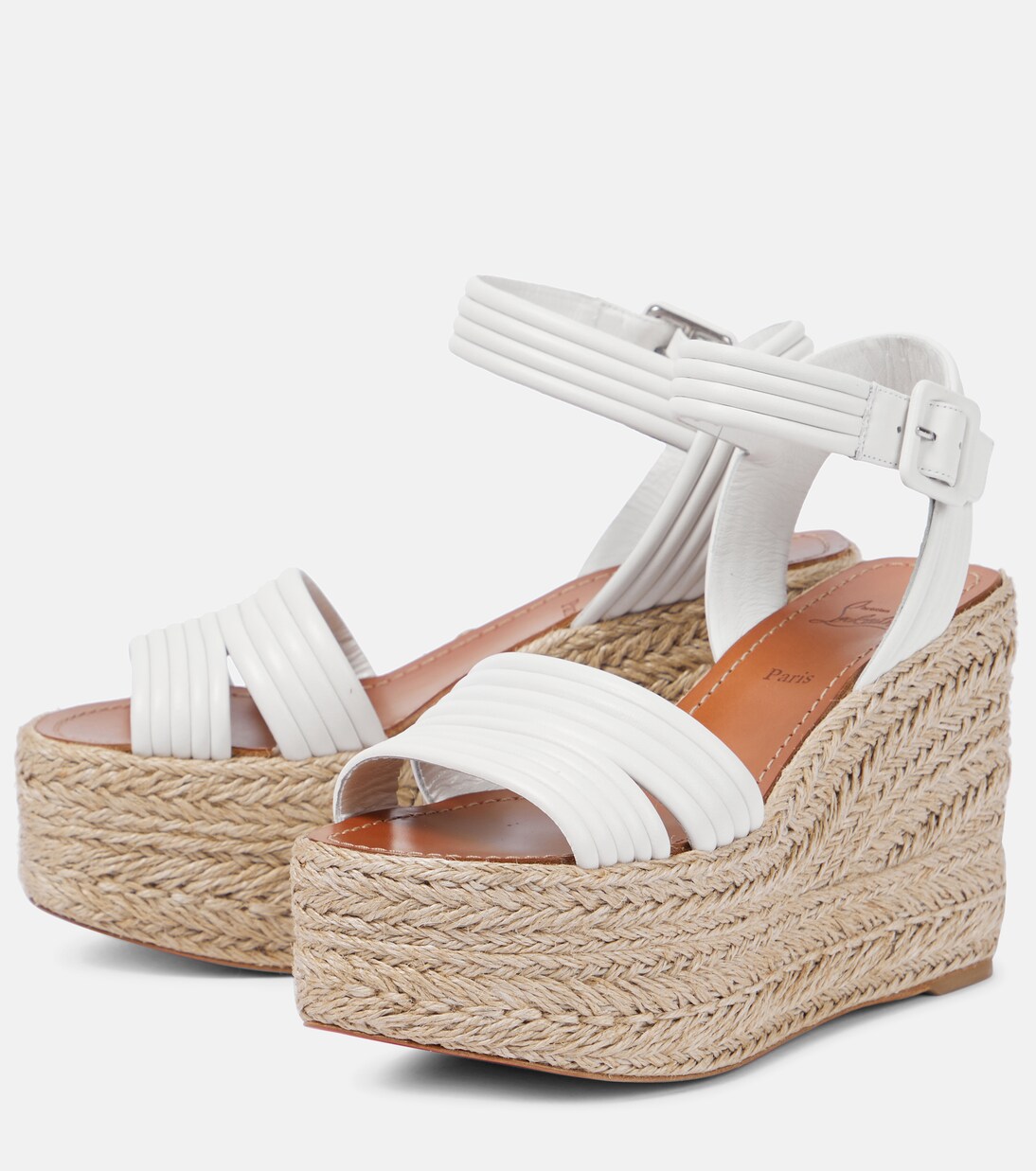 Manola leather espadrille wedges | Christian Louboutin