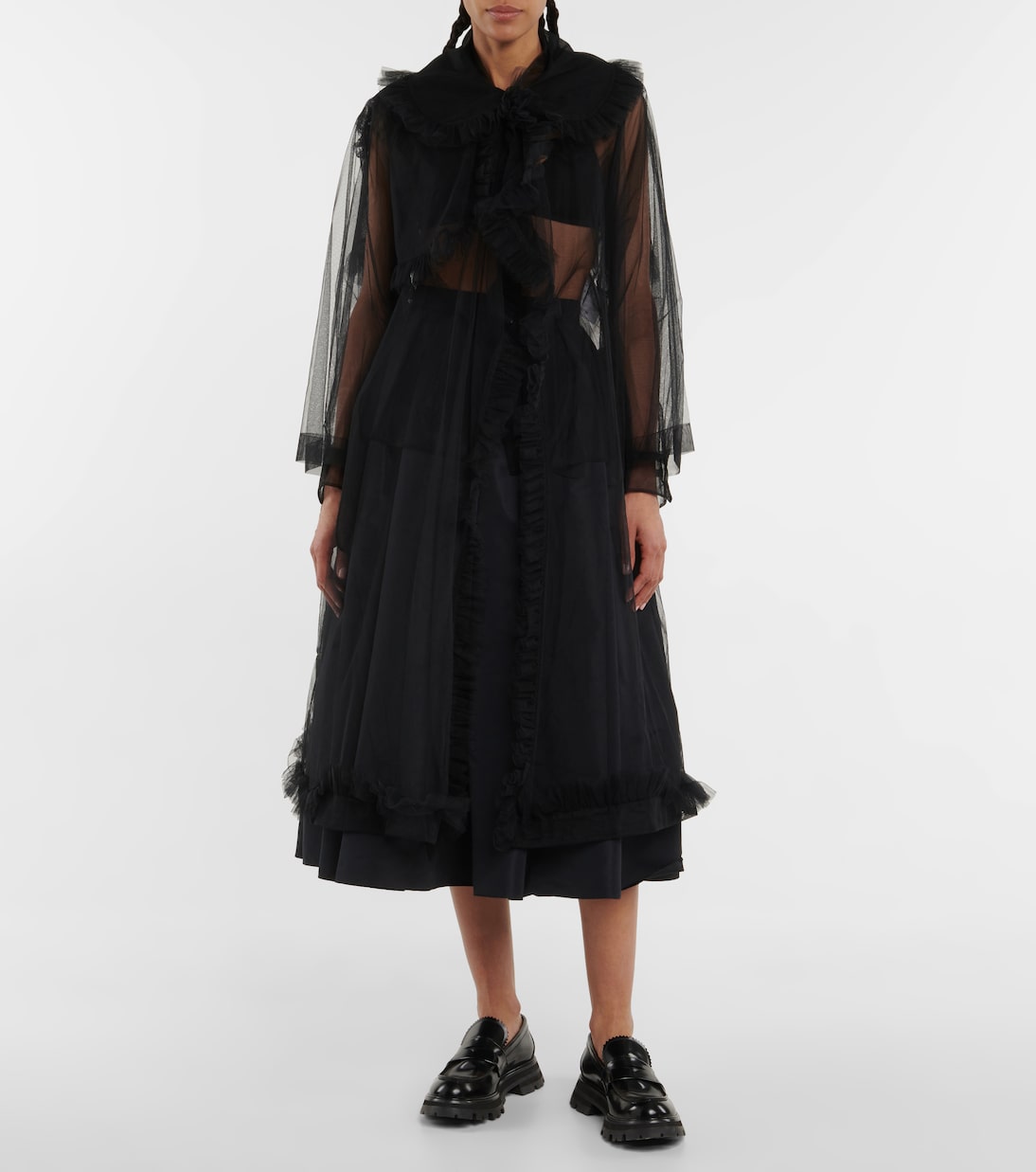 Mantel aus Tüll | Noir Kei Ninomiya