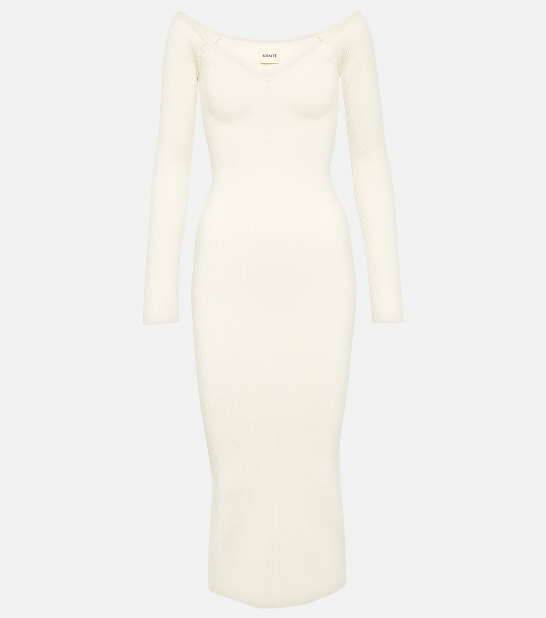 Robe midi Pia à encolure bardot | Khaite