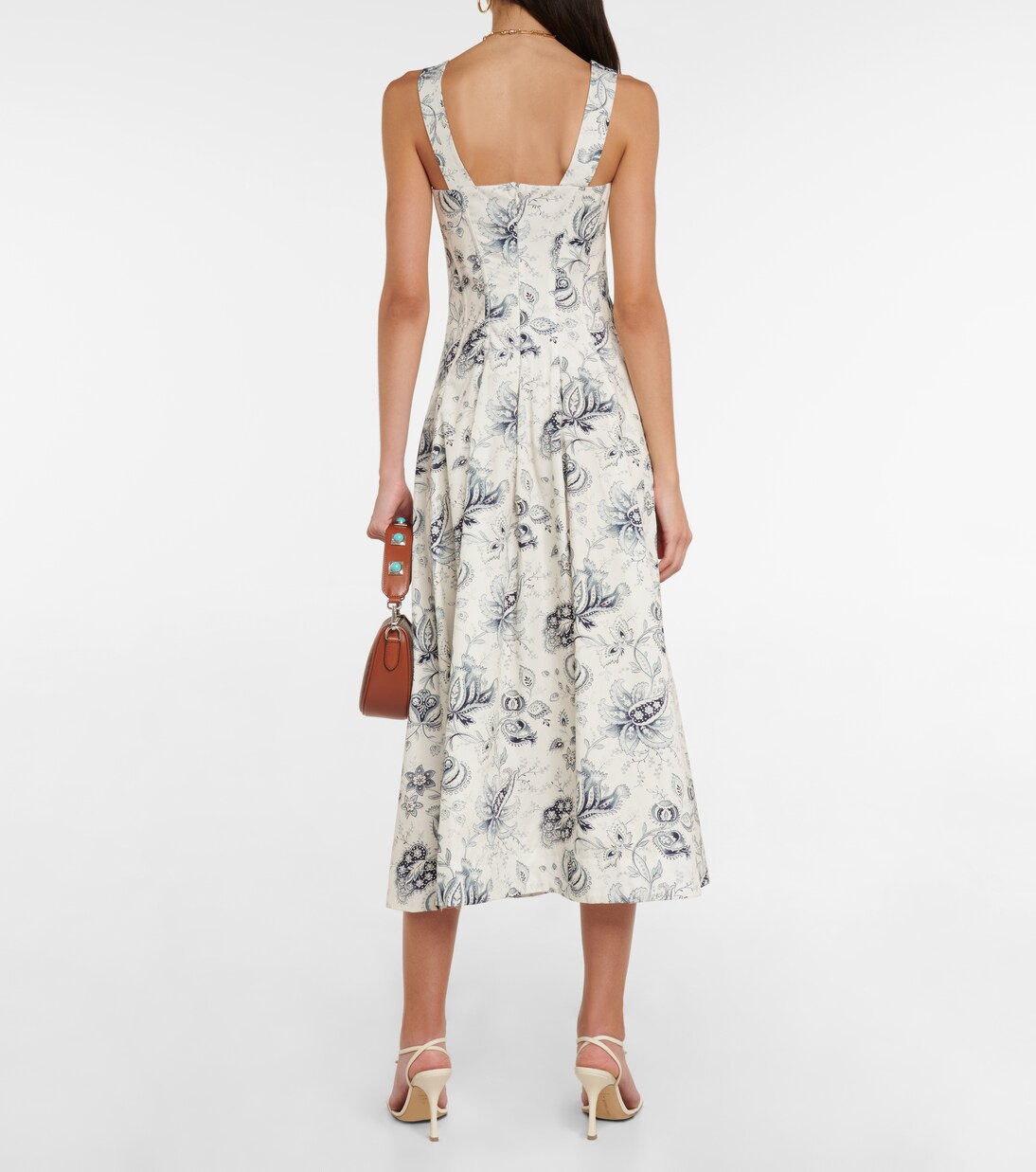 Floral paisley cotton midi dress | Etro