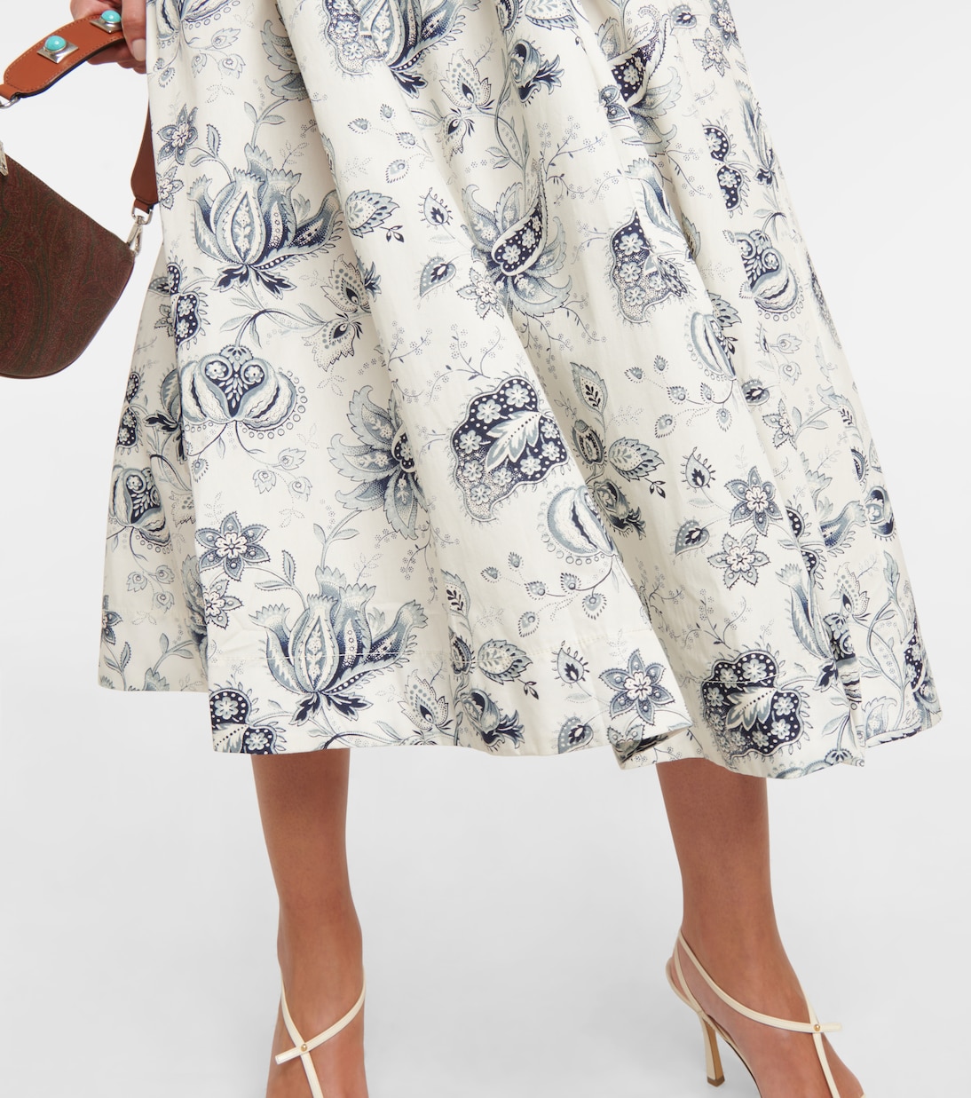 Floral paisley cotton midi dress | Etro