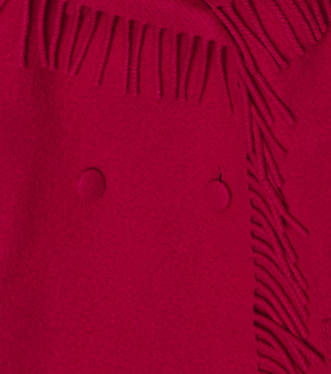 Cappotto in misto lana con frange | Il Gufo
