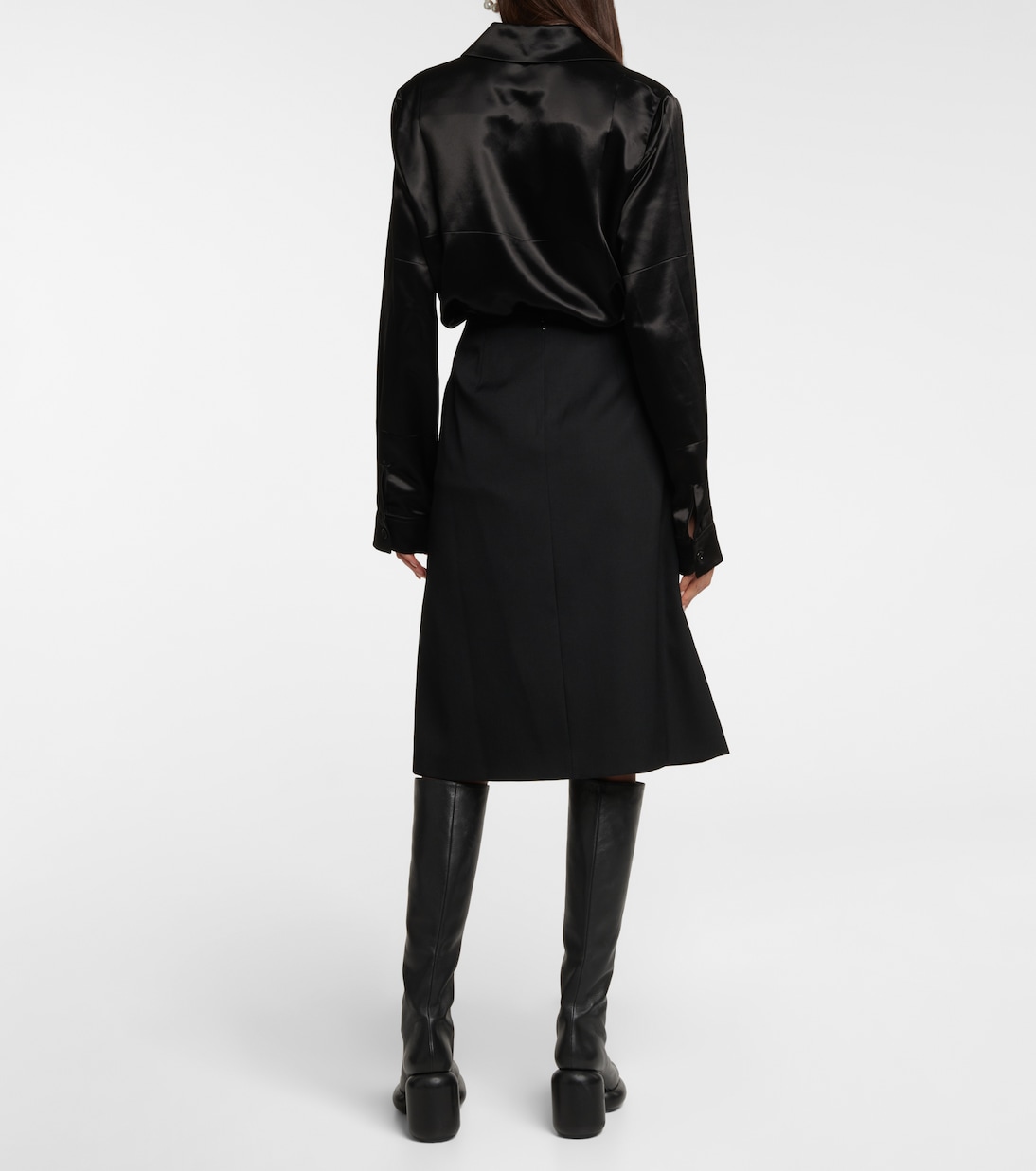 Falda midi de lana virgen | Jil Sander