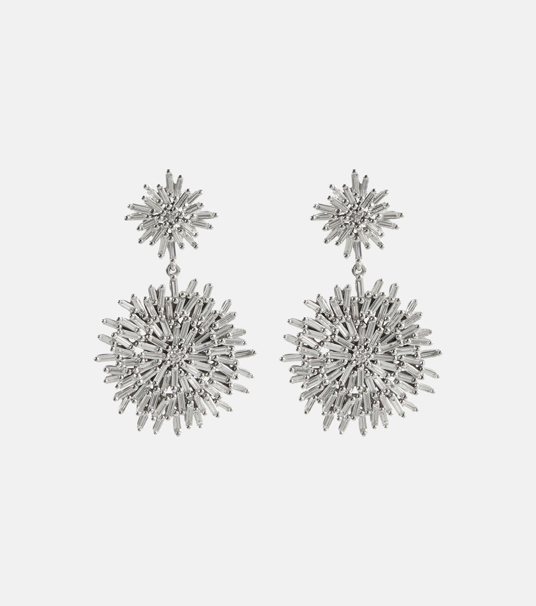 Orecchini a goccia SUZANNE KALAN in oro bianco 18kt con diamanti scintillanti