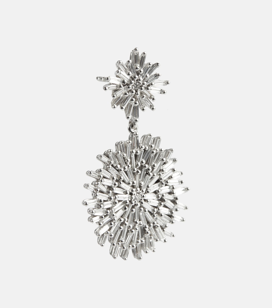 Orecchini a goccia SUZANNE KALAN in oro bianco 18kt con diamanti scintillanti