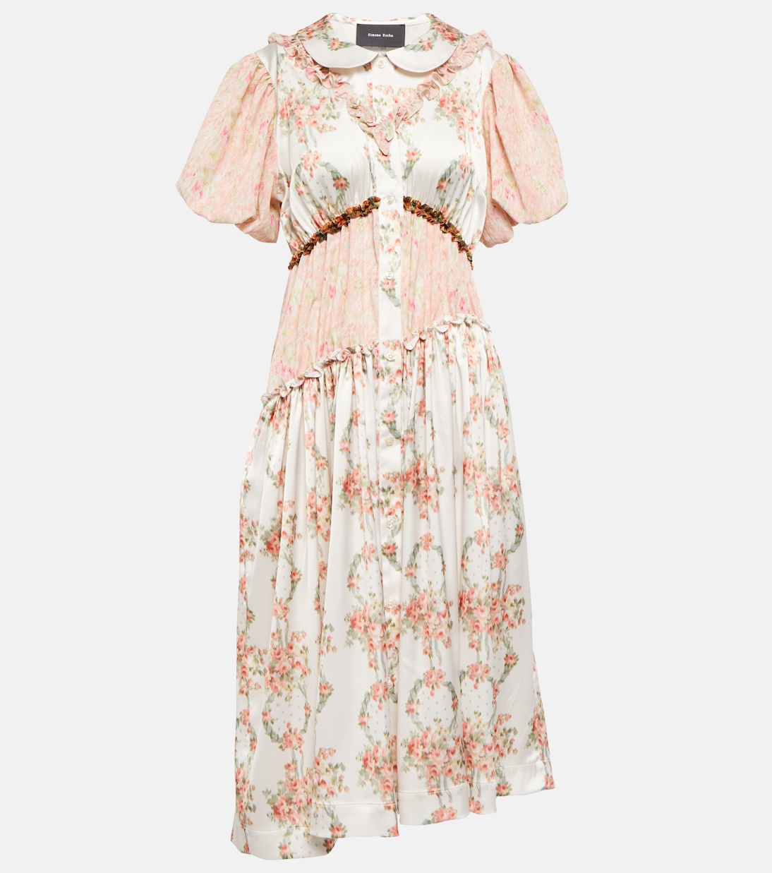 Patchwork floral midi dress | Simone Rocha