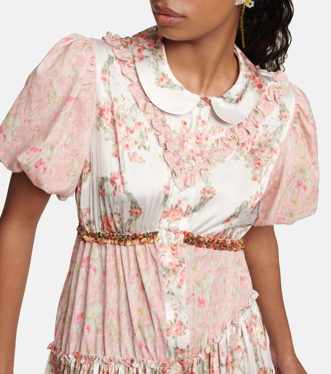 Patchwork floral midi dress | Simone Rocha