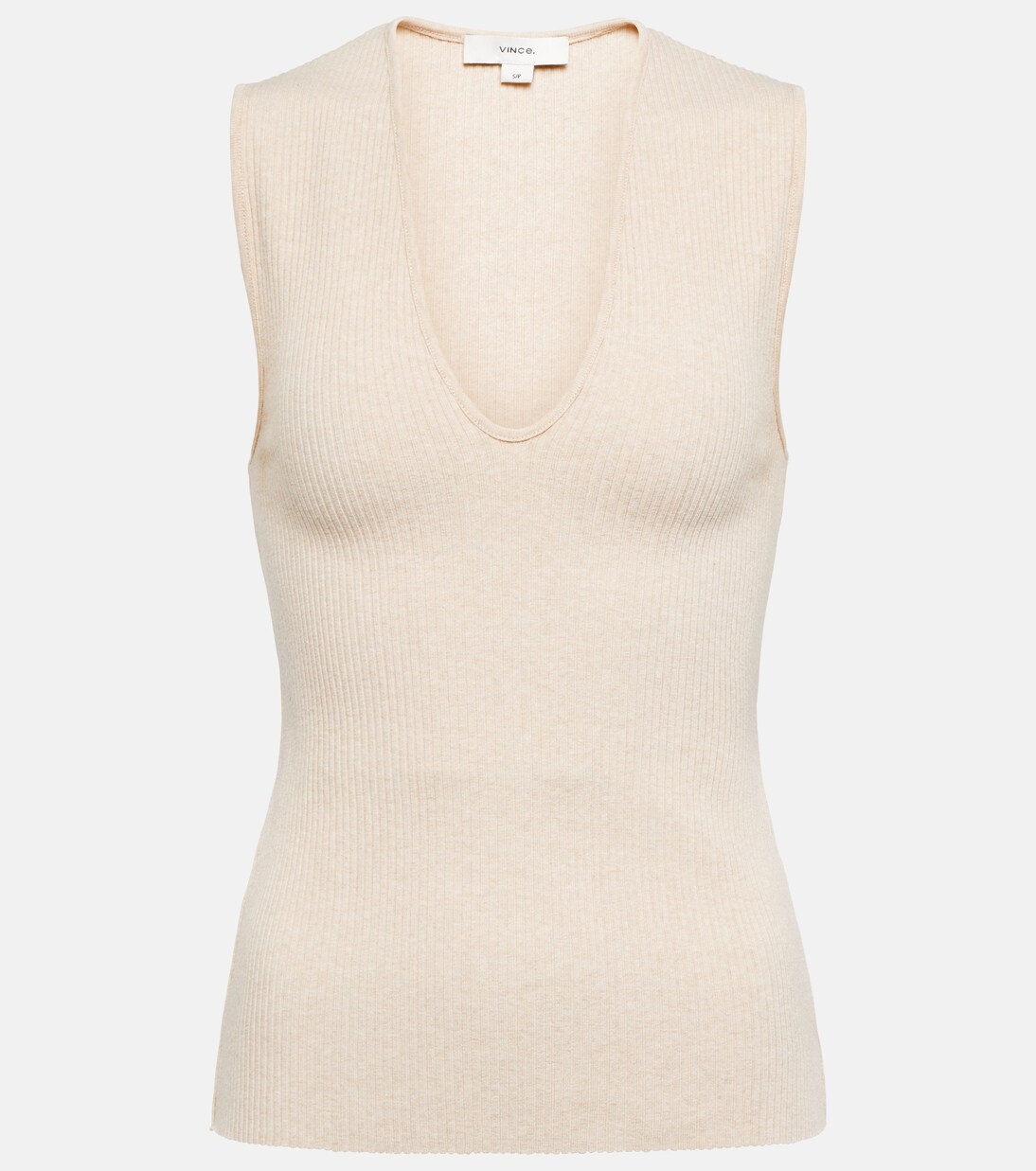 Top in misto cotone a coste | Vince