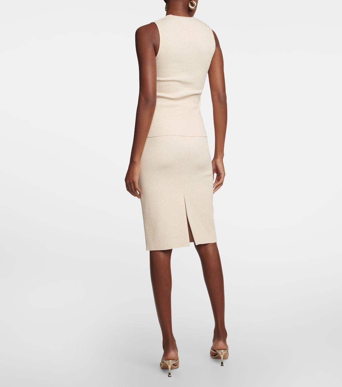 Top in misto cotone a coste | Vince